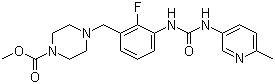 CAS 登录号：873697-71-3, CK 1827452, 4-[[2-氟-3-[N'-(6-甲基吡啶-3-基)脲基]苯基]甲基]哌嗪-1-羧酸甲酯