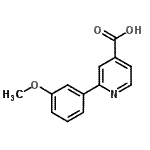 CAS 登录号：100004-95-3， 2-(3-甲氧基苯基)吡啶-4-羧酸
