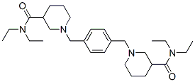 CAS 登录号:10059-97-9, alpha,alpha'-二(3-(N,N-二乙基氨基甲酰)哌啶)-4-二甲苯