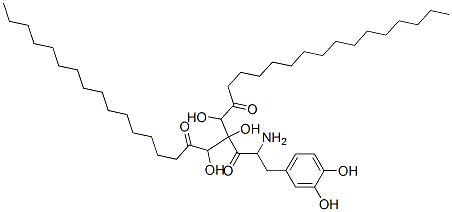 CAS 登录号:100858-16-0, 1,3-二棕榈酰-2-(2-氨基-3-(3,4-二羟基苯基)丙酰)丙烷-1,2,3-三醇