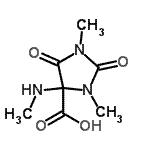 CAS 登录号：101193-76-4， 1,3-二甲基-4-(甲基氨基)-2,5-二氧代-4-咪唑烷羧酸