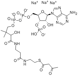 CAS#: 102029-52-7, Coenzyme A S-(3-Oxobutanoate) Tetrasodium Salt