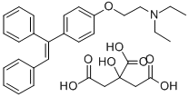 CAS 登录号:102433-95-4, 1-(4-(beta-二乙基氨基乙氧基)苯基)-1,2-二苯基乙烯柠檬酸盐