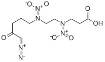 CAS 登录号:102516-67-6, N-(2-((5-重氮基-4-氧代戊基)硝基氨基)乙基)-N-硝基-beta-丙氨酸