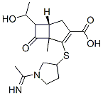 CAS 登录号:103730-44-5, 6-(1-羟基乙基)-2-(1-亚胺乙酰基吡咯烷-3-基硫代)-1-甲基-1-羧苄青霉素-2-烯-3-羧酸