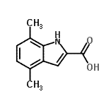 CAS 登录号：103988-96-1， 4,7-二甲基-1H-吲哚-2-羧酸