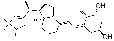CAS 登录号：104211-64-5， (1S,3R,5Z)-5-[(2E)-2-[(1R,3aS,7aR)-7alpha-甲基-1-[(E,2R)-5,5,6-三甲基庚-3-烯-2-基]-2,3,3a,5,6,7-六氢-1H-茚-4-亚基]亚乙基]-4-亚甲基环己烷-1,3-二醇