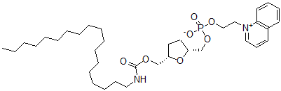 CAS#: 104786-62-1, [(2R,5S)-5-(Octadecylcarbamoyloxymethyl)Oxolan-2-Yl]Methyl 2-Quinolin-1-Ium-1-Ylethyl Phosphate