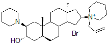 CAS#: 104855-17-6, (2S,3S,5S,10S,13R,16S)-10,13-Dimethyl-2-Piperidin-1-Yl-16-(1-Prop-2-Enylpiperidin-1-Ium-1-Yl)-2,3,4,5,6,7,8,9,11,12,14,15,16,17-Tetradecahydro-1H-Cyclopenta[a]Phenanthren-3-Ol Bromide