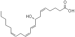 CAS 登录号：105500-09-2， (5Z,8R,9E,11Z,14Z)-8-羟基-5,9,11,14-二十碳四烯酸