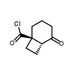 CAS 登录号：105539-62-6， (1R,6R)-5-氧代双环[4.2.0]辛烷-1-甲酰氯