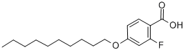 CAS 登录号：106316-02-3， 4-(癸基氧基)-2-氟-苯甲酸