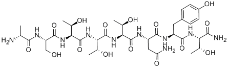 CAS#: 106362-34-9, D-Ala-Ser-Thr-Thr-Thr-Asn-Tyr-Thr-NH2