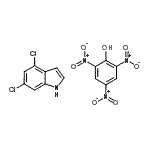 CAS 登录号：106782-58-5， 2,4,6-三硝基苯酚-4,6-二氯-1H-吲哚(1:1)