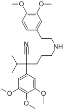 CAS 登录号：108050-23-3， 5-[2-(3,4-二甲氧基苯基)乙基氨基]-2-丙-2-基-2-(3,4,5-三甲氧基苯基)戊腈
