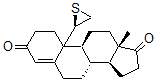 CAS 登录号：108180-16-1， (8S,9S,13S,14S)-13-甲基-10-[(2R)-噻丙环-2-基]-2,6,7,8,9,11,12,14,15,16-十氢-1H-环戊二烯并[a]菲-3,17-二酮