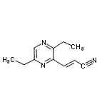 CAS 登录号：108290-48-8， (2E)-3-(3,6-二乙基-2-吡嗪基)丙烯腈