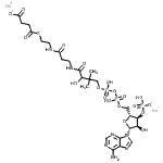 CAS 登录号：108347-97-3， 二钠;4-[2-[3-[[4-[[[(2R,3S,4R,5R)-5-(6-氨基嘌呤-9-基)-4-羟基-3-[羟基(氧代)磷酰]氧基-四氢呋喃-2-基]甲氧基-羟基-磷酰]氧基-羟基-磷酰]氧基-2-羟基-3,3-二甲基-丁酰基]氨基]丙酰氨基]乙硫基]-4-氧代-丁酸酯