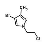 CAS 登录号：108354-38-7， 4-溴-1-(2-氯乙基)-3-甲基-1H-吡唑
