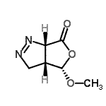 CAS 登录号：108858-40-8， (3aR,4S,6aS)-4-甲氧基-3,3A,4,6A-四氢-6H-呋喃并[3,4-c]吡唑-6-酮