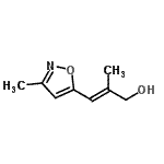 CAS 登录号：109203-40-9， (2E)-2-甲基-3-(3-甲基-1,2-恶唑-5-基)-2-丙烯-1-醇