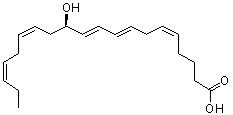 CAS 登录号：109430-12-8， (5Z,8E,10E,12R,14Z,17Z)-12-羟基-5,8,10,14,17-二十碳五烯酸
