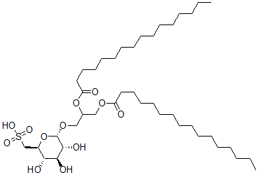 CAS 登录号：109430-50-4， [(2S,3S,4S,5R,6S)-6-[2,3-二(棕榈酰氧基)丙氧基]-3,4,5-三羟基四氢吡喃-2-基]甲烷磺酸