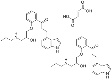 CAS#: 109947-21-9, 1-(2-(2-hydroxy-3-(propylamino)propoxy)phenyl)-3-(1H-indol-4-yl)-1-Propanone (E)-2-butenedioate (2:1) (salt)