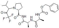 CAS#: 110407-54-0, Phenylmethyl N-[(2S)-1-Oxo-1-[[(2S)-1-Oxo-1-[[(2S)-1-(1,1,1-Trifluoro-4-Methyl-2-Oxopentan-3-Yl)Pyrrolidine-2-Carbonyl]Amino]Propan-2-Yl]Amino]Propan-2-Yl]Carbamate