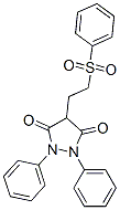 CAS 登录号:1106-50-9, 1,2-二(苯基)-4-(2-苯磺酰基乙基)吡唑烷-3,5-二酮