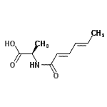 CAS 登录号：110660-88-3， N-[(2E,4E)-2,4-己二烯酰基]-D-丙氨酸