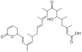 CAS 登录号:111278-01-4, (2E,10E,12E,16E,18E)-6-羟基-3,5,7,9,11,15,17-七甲基-8-氧代-19-(6-氧代-2,3-二氢吡喃-2-基)十九碳-2,10,12,16,18-五烯酸