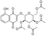 CAS#: 111364-61-5, [(2R,3R,4S,5R,6S)-3,5-Diacetyloxy-2-(Acetyloxymethyl)-6-(8-Hydroxy-1,4-Dioxonaphthalen-2-Yl)Oxyoxan-4-Yl] Acetate