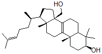 CAS 登录号：111420-56-5， (3S,10S,13R,14S,17R)-14-(羟基甲基)-4,4,10,13-四甲基-17-[(2R)-6-甲基庚-5-烯-2-基]-2,3,5,6,7,11,12,15,16,17-十氢-1H-环戊二烯并[a]菲-3-醇