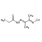 CAS 登录号：111544-84-4， N'-[(2E,3E)-3-(羟基亚胺)-2-丁烷亚基]丙酰肼