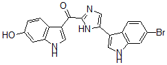 CAS 登录号：112515-44-3， [4-(6-溴-1H-吲哚-3-基)-3H-咪唑-2-基]-(6-羟基-1H-吲哚-3-基)甲酮
