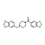 CAS 登录号：112632-96-9， 1,3-苯并二氧戊环-5-基[4-(1,3-苯并二氧戊环-5-基甲基)-1-哌嗪基]甲酮