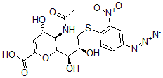 CAS#: 112848-77-8, (4S,5R,6R)-5-Acetamido-6-[(1R,2S)-3-(4-Azido-2-Nitrophenyl)Sulfanyl-1,2-Dihydroxypropyl]-4-Hydroxy-5,6-Dihydro-4H-Pyran-2-Carboxylic Acid