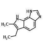 CAS 登录号：113711-47-0， 6-乙基-7-甲基-1,8-二氢咪唑并[4,5-g]吲哚
