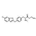 CAS 登录号：113776-20-8， 乙基(2S)-2-{4-[(6-氯-1,3-苯并恶唑-2-基)氧基]苯氧基}丙酸酯