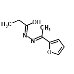CAS 登录号：113906-31-3， N'-[(1E)-1-(2-呋喃基)亚乙基]丙酰肼