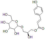 CAS 登录号:114420-66-5, (E)-3-(4-羟基苯基)丙烯酸 (2S)-3-(beta-D-吡喃葡萄糖基氧基)-2-羟基丙基酯