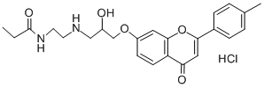 CAS#: 114460-32-1, 4'-Methyl-7-((2-hydroxy-3-(beta-propinamidoethyl)amino)propoxy)flavone hydrochloride