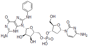CAS 登录号:114692-54-5, N-(脱氧胞苷酰-(3'-5')-鸟苷-8-基)苯胺