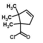 CAS 登录号：114805-50-4， 1,2,2-三甲基-3-环戊烯-1-甲酰氯