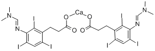CAS#: 1151-11-7, Calcium 3-[3-(Dimethylaminomethylideneamino)-2,4,6-Triiodophenyl]Propanoate; 3-[3-(Dimethylaminomethylideneamino)-2,4,6-Triiodophenyl]Propanoate