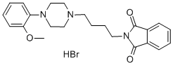 CAS 登录号：115338-32-4， 1-[2-甲氧基苯基]-4-[4-(2-苯二甲酰亚氨基)-丁基]哌嗪盐酸盐