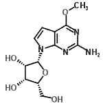 CAS 登录号：115479-42-0， 7-(beta-D-来苏呋喃糖基)-4-甲氧基-7H-吡咯并[2,3-d]嘧啶-2-胺