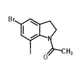 CAS 登录号：115666-44-9， 1-(5-溴-7-碘-2,3-二氢-1H-吲哚-1-基)乙酮