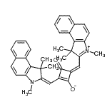 CAS 登录号：116477-16-8， (4Z)-3-氧代-4-[(1,1,3-三甲基苯并[E]吲哚-3-鎓-2-基)亚甲基]-2-[(E)-(1,1,3-三甲基苯并[E]吲哚-2-亚基)甲基]环丁烯-1-醇